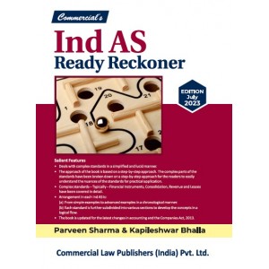 Commercial’s Ind As Ready Reckoner by Parveen Sharma, Kapileshwar Bhalla [Edn 2023] | Indian Accounting Standards